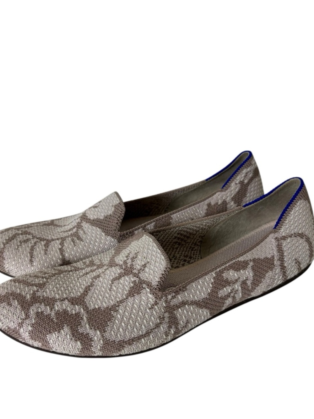 Rothy’s Womens 8 The Flat Retired Floral Petal Lily Cream Loafer Slip On Shoes